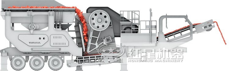 移動顎式混凝土破碎機(jī)結(jié)構(gòu)原理圖
