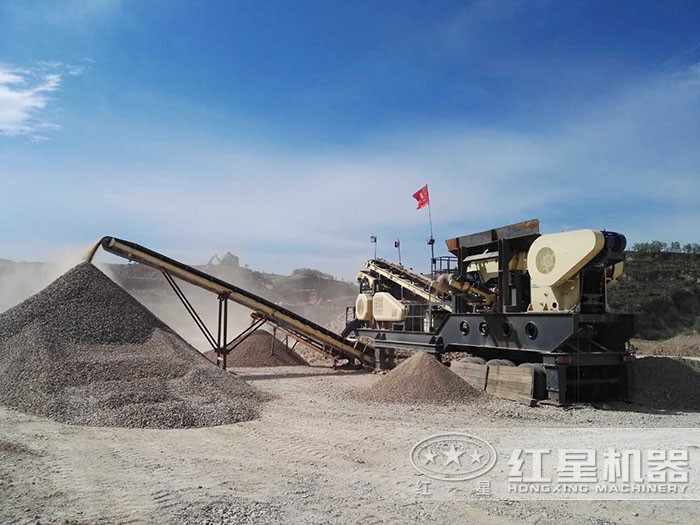 車(chē)載式砂（沙）石料分離機(jī)現(xiàn)場(chǎng)——搭配顎破