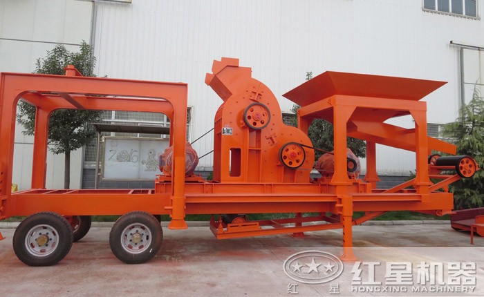 簡易式破碎站，搭載雙級錘式粉碎機(jī)