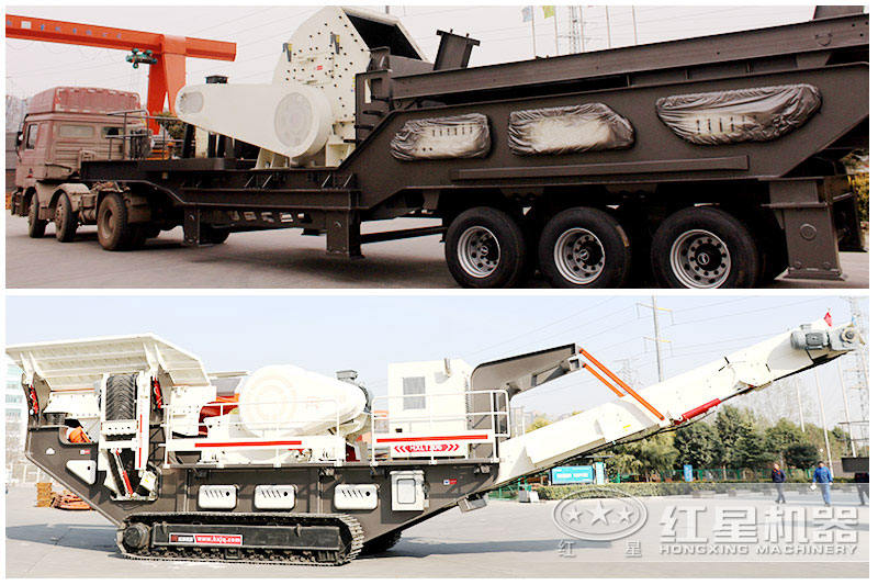紅星車載一體粉碎機(jī)有輪胎式、履帶式兩種規(guī)格