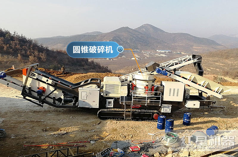 履帶式移動(dòng)石頭破碎機(jī)現(xiàn)場(chǎng)看，可就近現(xiàn)場(chǎng)考察