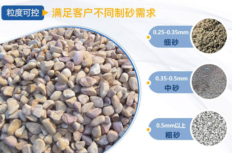 制砂生產(chǎn)線粒度可控，滿足多種用沙需求